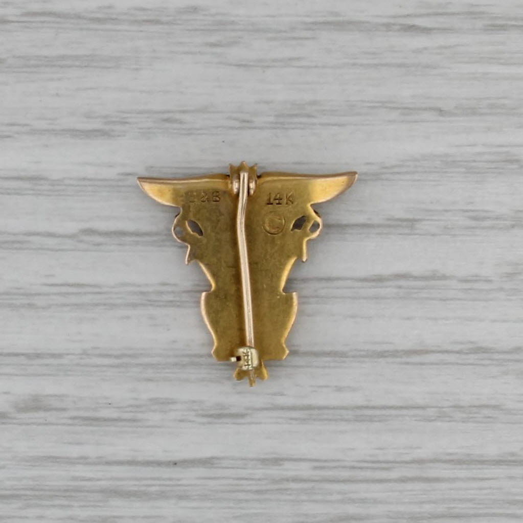 USNA 1925 Naval Academy Pin 14k Gold Figural Eagle Signet Antique Military