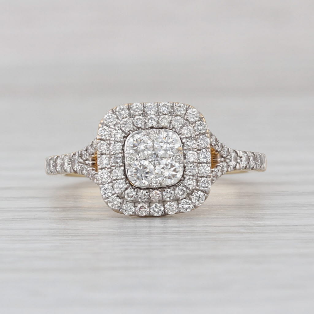 0.74ctw Round Diamond Engagement Ring 18k Yellow Gold Size 7