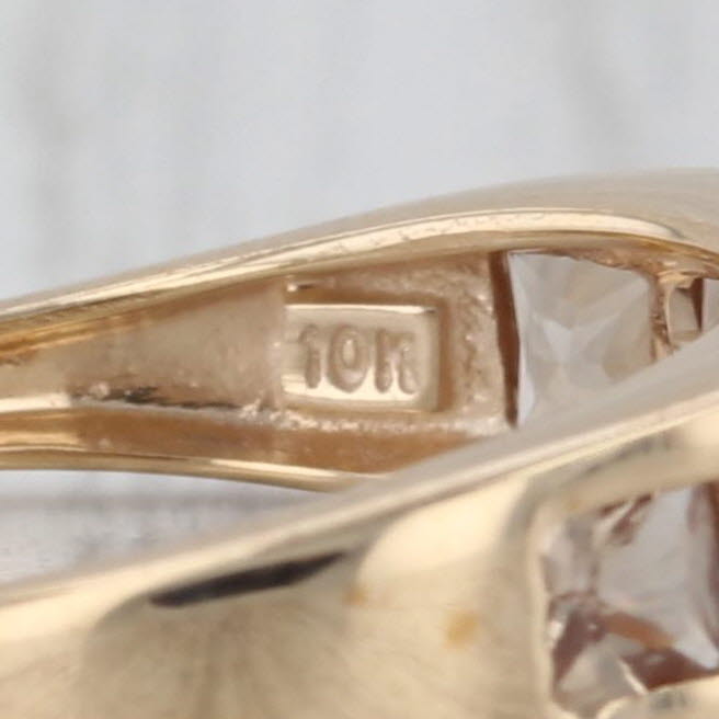 1.24ctw Color Change Garnet Ring 10k Yellow Gold Size 6.25 Band Stackable COA