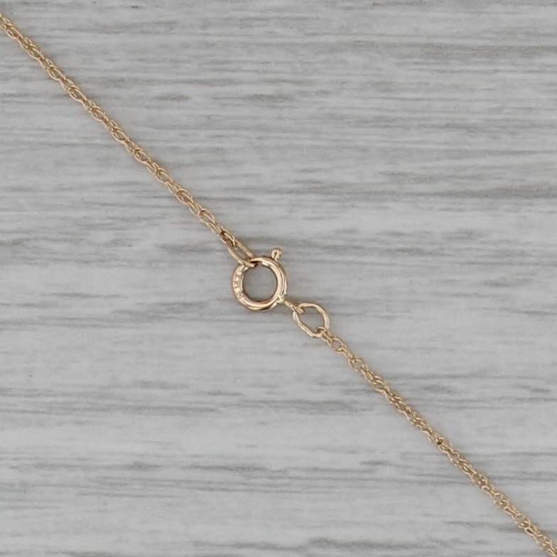 0.90ctw Diamond Open Heart Pendant 14k Yellow Gold 18" Rope Chain