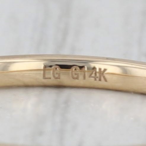 New 0.08ctw Lab Grown Diamond Wedding Band 14k Gold Stackable Ring Size 6.5
