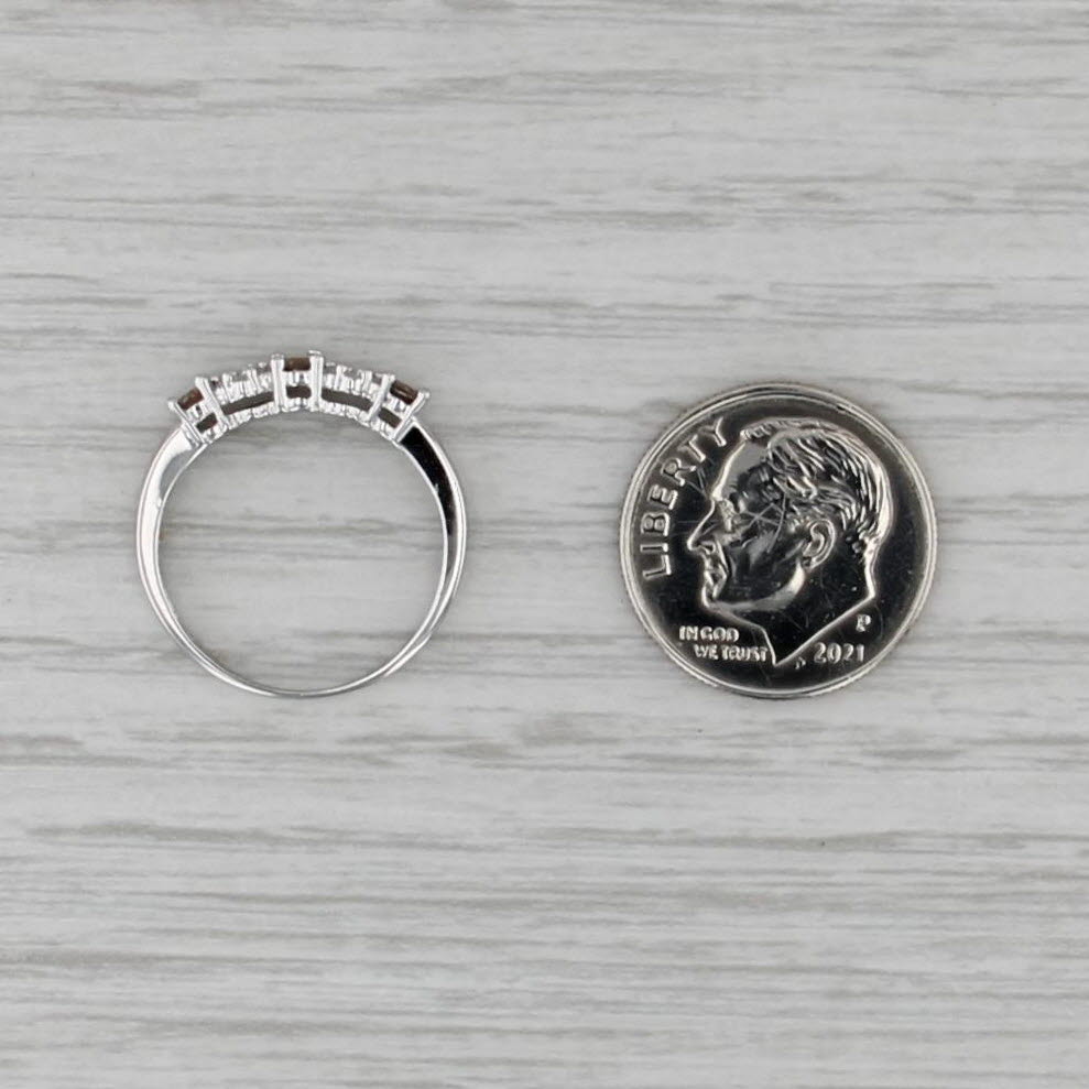 0.17ctw Diamond Stackable Ring 10k White Gold Size 5 Wedding Bridal Band