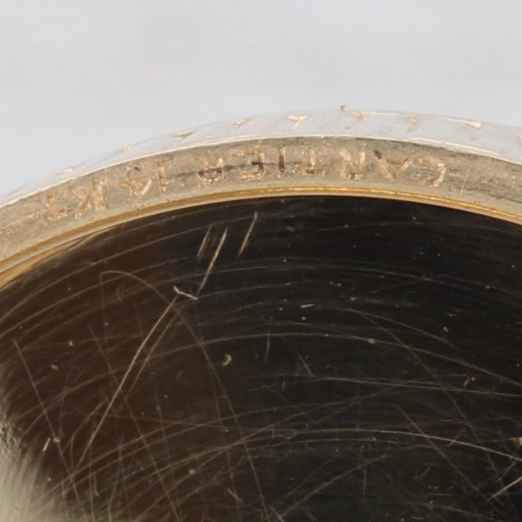 Vintage Cartier Round Pill Box 14k Yellow Gold Trinket Fluted Pattern