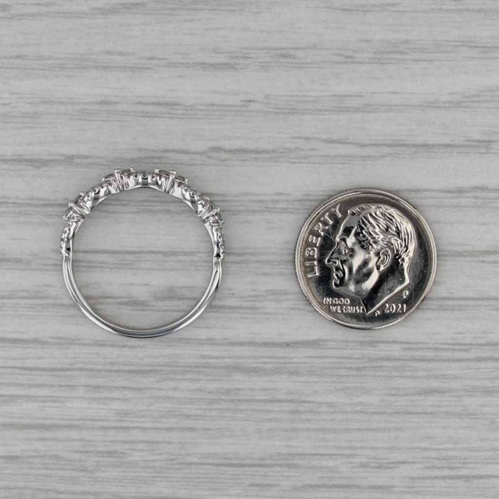 0.40ctw Diamond Wedding Annivesary Stackable Band 10k White Gold Size 7 Ring