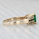 0.83ctw Marquise Emerald Diamond Ring 14k Yellow Gold Size 9 Tiered Pyramid