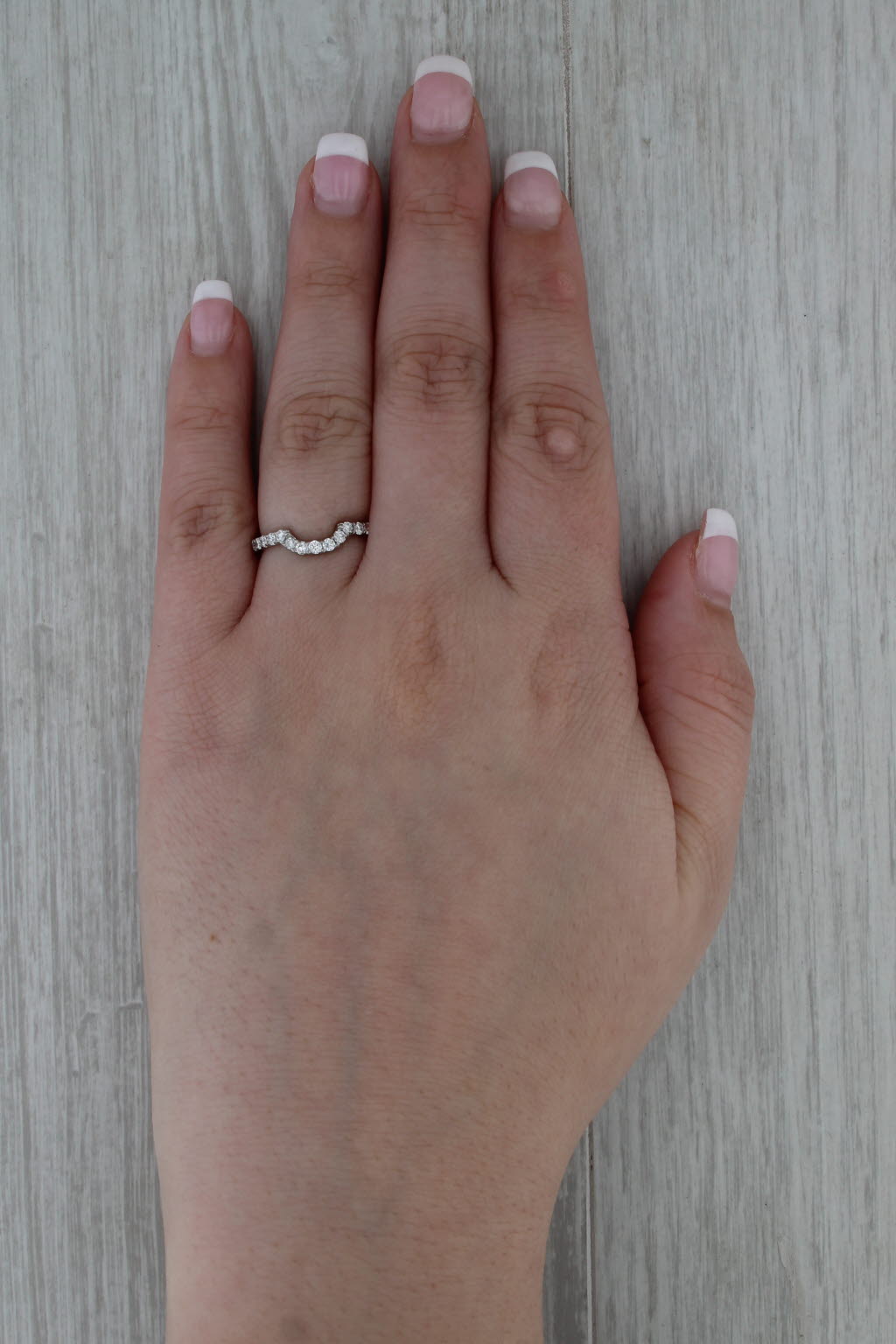 Neil Lane 0.50ctw Diamond Ring Guard Wedding Band 14k White Gold Size 6.25