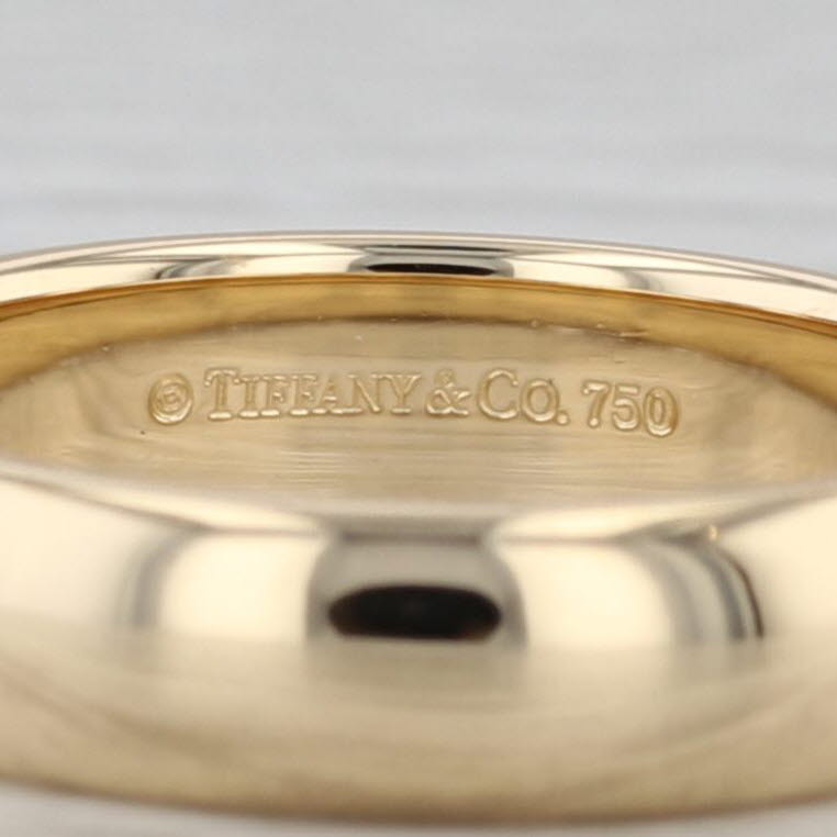 Tiffany & Co Forever 4.5mm Wedding Band 18k Yellow Gold Size 5.75-6 Ring