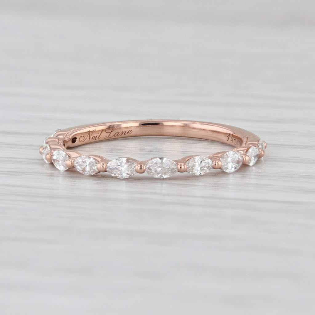 Neil Lane 0.48ctw Diamond Stackable Ring 14k Rose Gold Wedding Anniversary Band