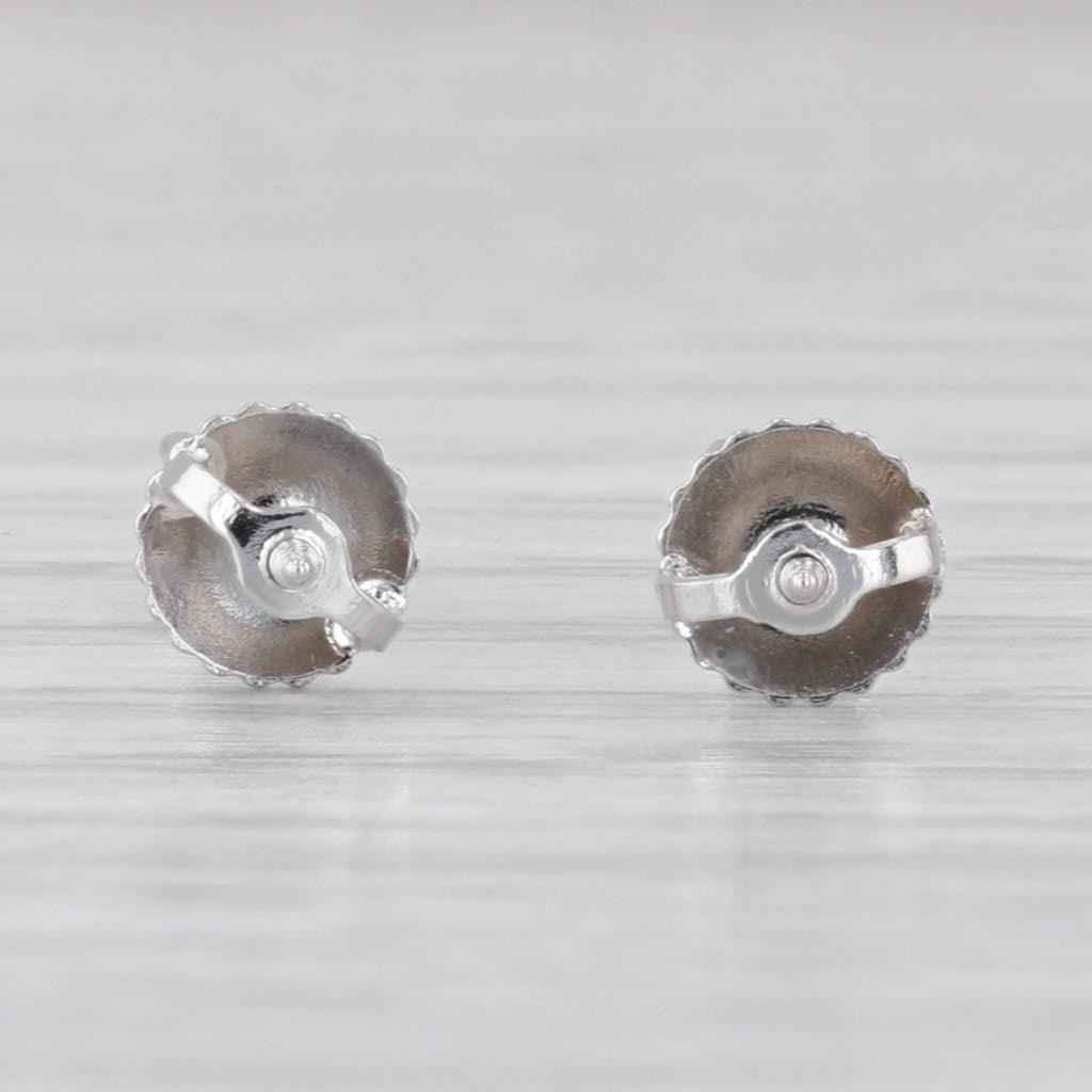 0.30ctw Diamond Solitaire Stud Earrings 18k White Gold Round Studs GSI Copy