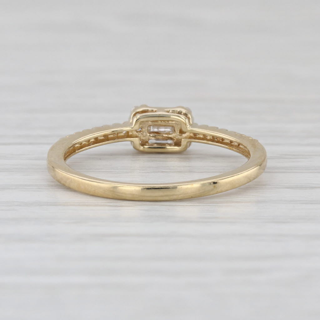 0.22ctw Diamond Ring 10k Yellow Gold Size 7 Stackable Engagement