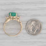 2.68ctw Oval Emerald Diamond Ring 14k Yellow Gold Size 7.25