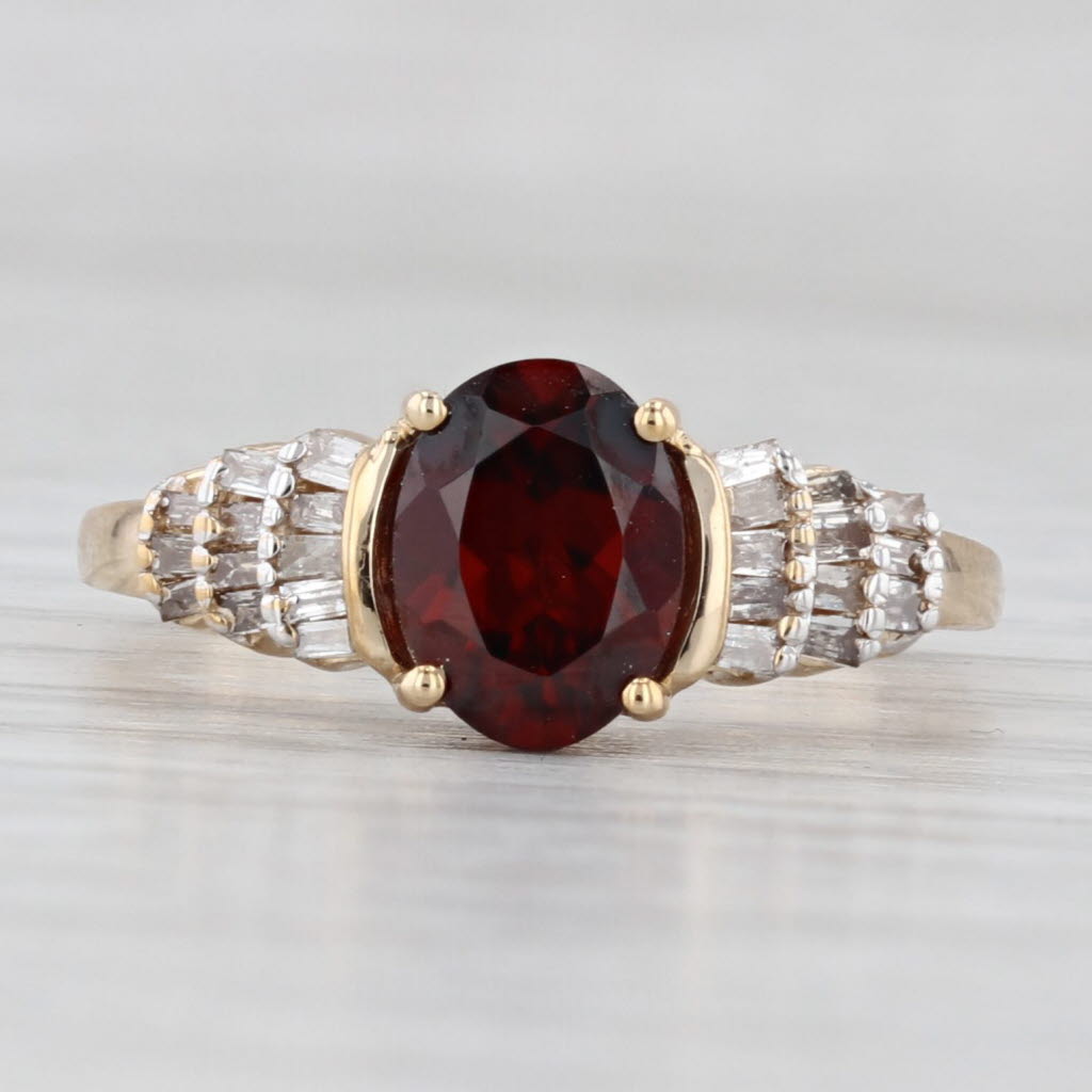 Light Gray 1.90ctw Brown Zircon Diamond Ring 14k Yellow Gold Size 6