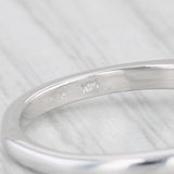 0.20ctw Diamond Contoured Wedding Band Guard Ring 14k White Gold Size 6 Ring