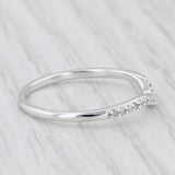 Contoured Wedding Band Guard 10k White Gold Size 7 Stackable Ring