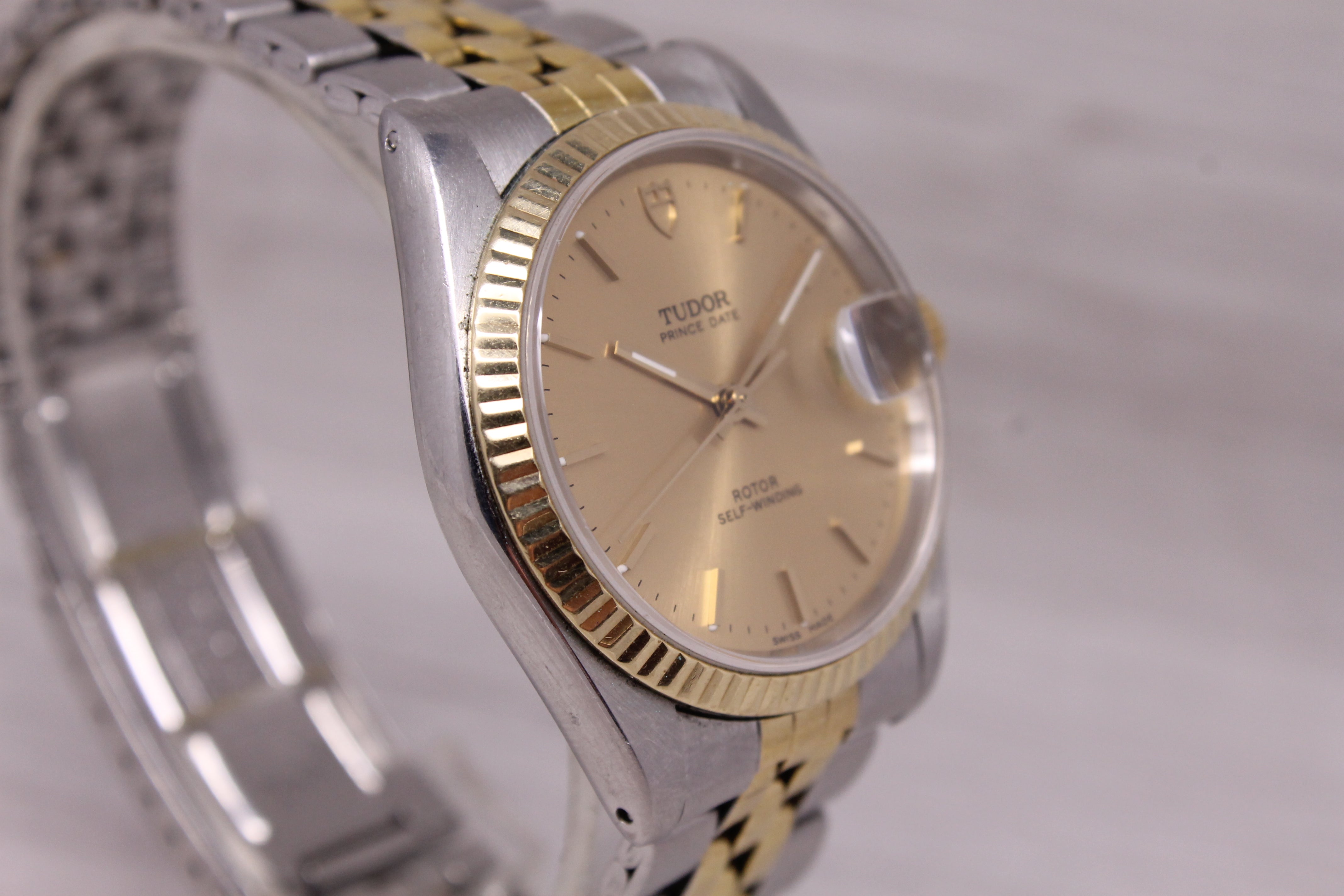 Vintage c.1990 Tudor Prince Date 34mm Automatic Watch IBM Company Award 74033