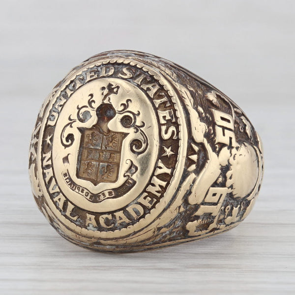 United States Naval Academy 1950 Class Ring 14k Gold Engraved Military USNA