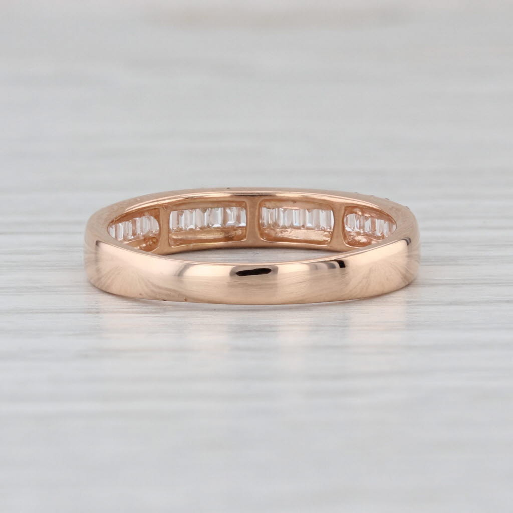 0.23ctw Diamond Wedding Band 18k Rose Gold Size 7 Ring Stackable Anniversary