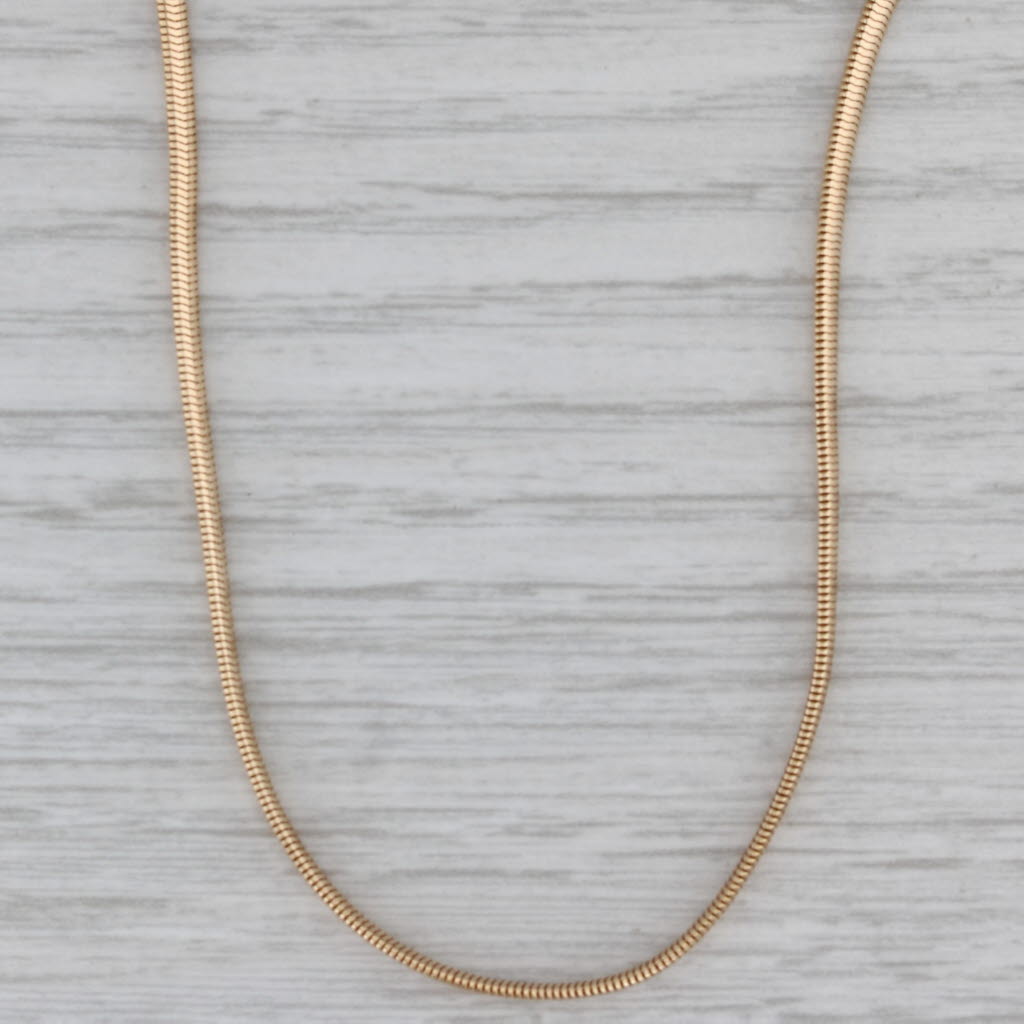 Gray Herringbone Chain Necklace 14k Yellow Gold 2.3mm Italian