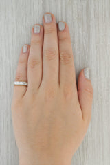 Dark Gray 1.10ctw Diamond Wedding Band 14k Gold Size 5.25 Anniversary Stackable Ring