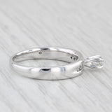 0.18ctw Round Diamond Engagement Ring 10k White Gold Size 7