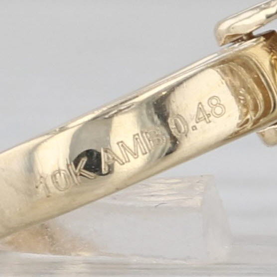0.50ctw Letter Initial G Pendant 10k Yellow Gold