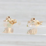 1ctw Oval Peridot Diamond Stud Earrings 14k Yellow Gold