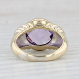 Light Gray 2.75ct Amethyst Solitaire Ring 14k Yellow Gold Size 6 Round Checkerboard