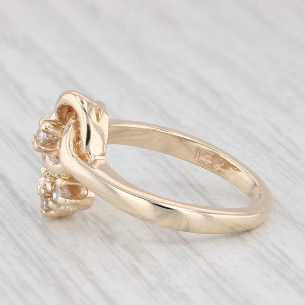 0.15ctw Diamond Knot Ring 14k Yellow Gold Size 5.5