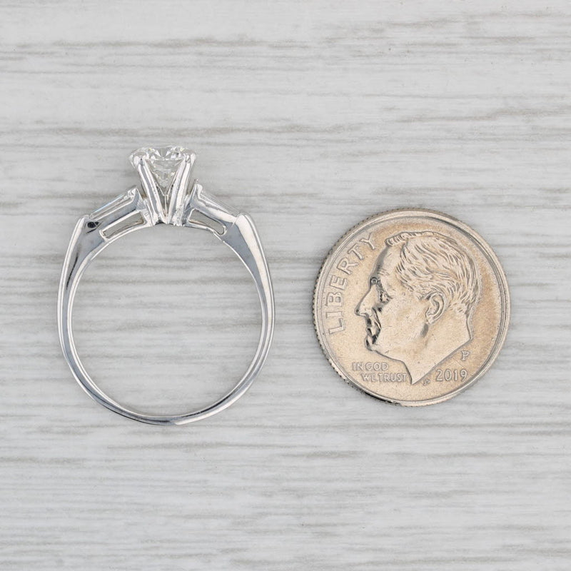 Gray 1.08ctw VS2 GIA Round Diamond Engagement Ring 950 Platinum Size 6.5