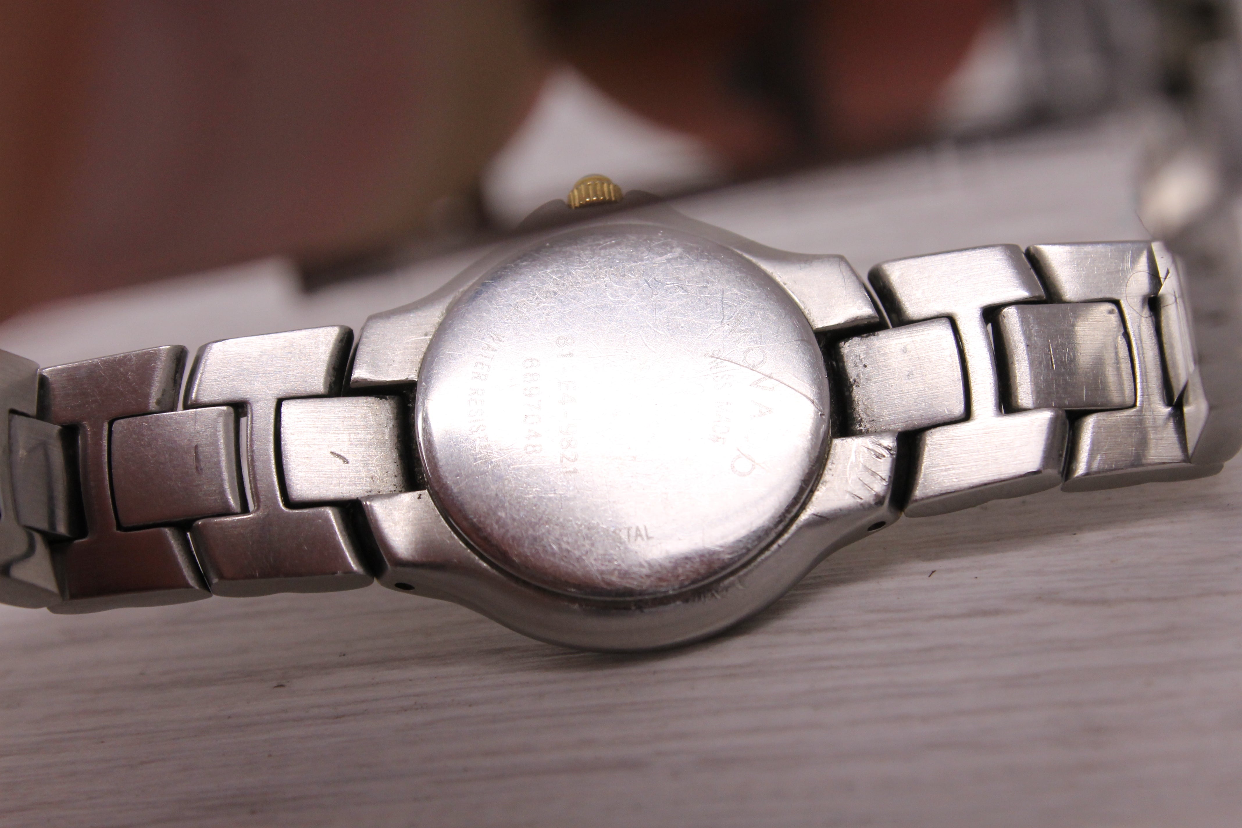 Movado Two-Tone Diamond Bezel Watch 25mm Steel Quartz Swiss 84 E4 9821