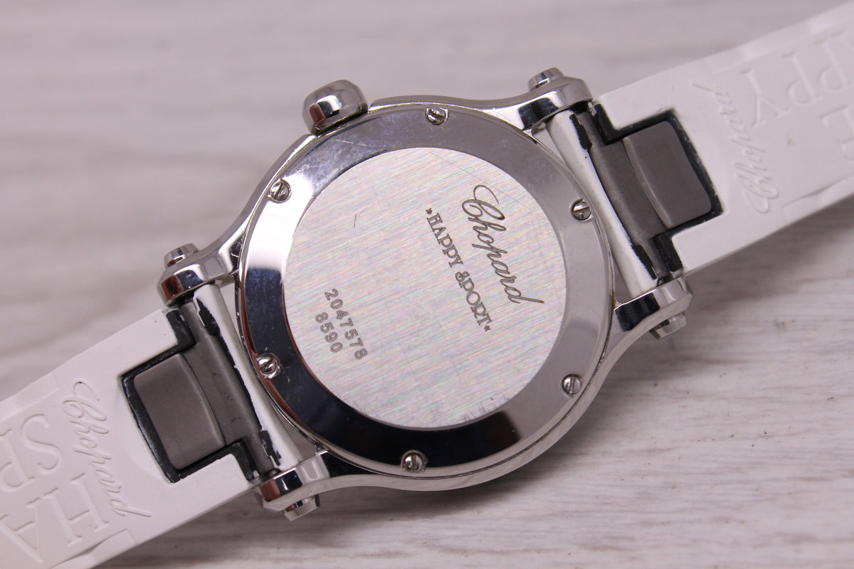 Chopard Happy Sport Floating Diamonds 30mm Steel Quartz Watch ref. 8590 Swiss