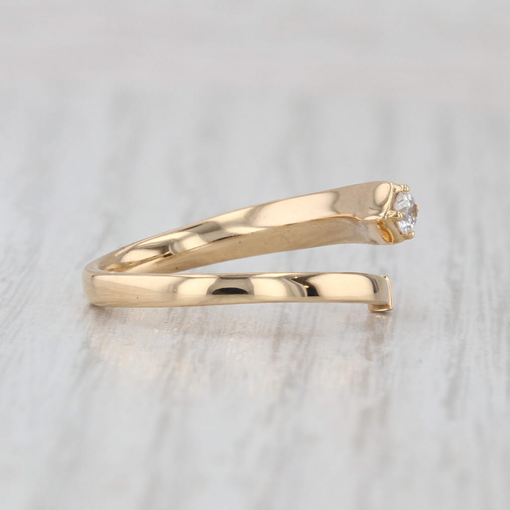 New Forevermark Diamond Bypass Ring 18k Yellow Gold Size 6.5 Adjustable