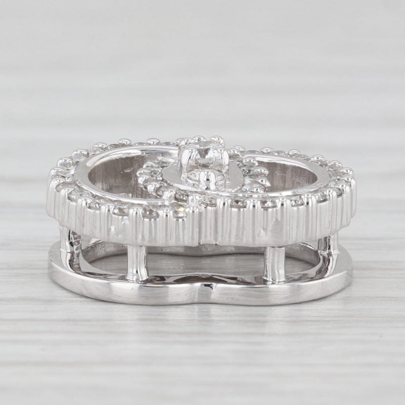 0.50ctw Diamond Interlocking Circles Marriage Symbol Bridal Anniversary 14k Gold