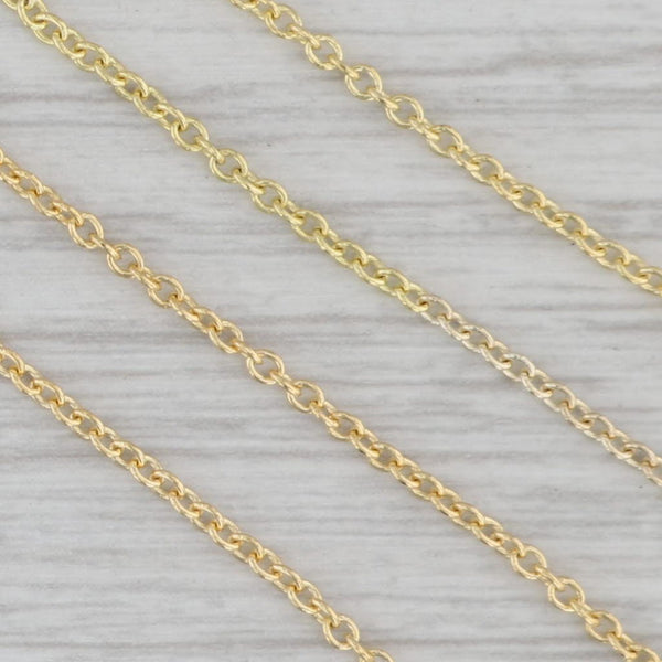 0.10ctw Diamond Pendant Necklace 14k Gold 16.5" Cable Chain