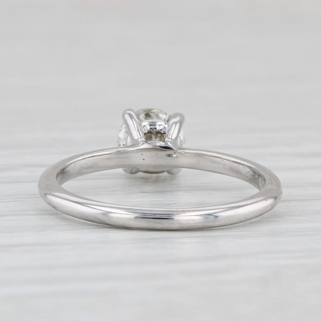 Light Gray 0.70ct Round Solitaire Diamond Engagement Ring 10k White Gold Size 6