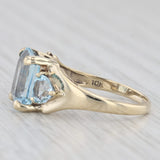 5.50ctw Emerald Cut Blue Topaz Ring 10k Yellow Gold Size 7