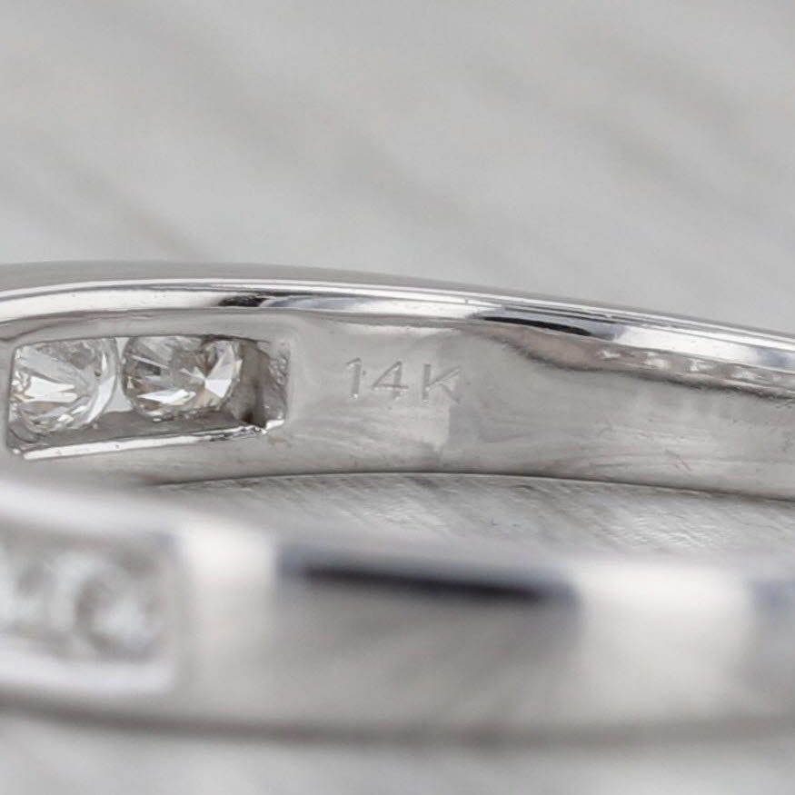 0.42ctw Diamond Men's Wedding Band 14k White Gold Size 10.25