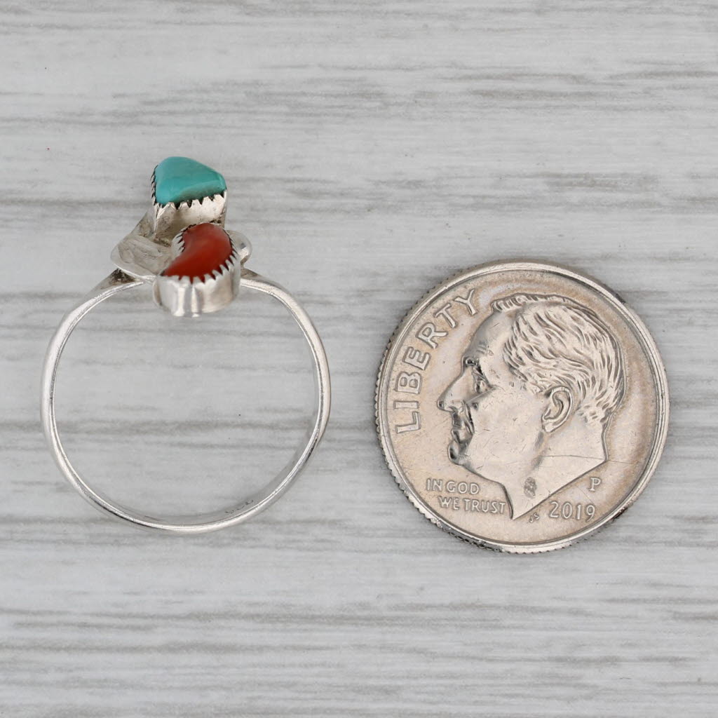 Vintage Native American Turquoise Ring Sterling Silver Size 5