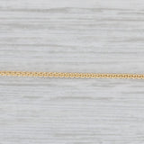 New Round Wheat Chain 14k Yellow Gold 18" 1mm Lobster Clasp