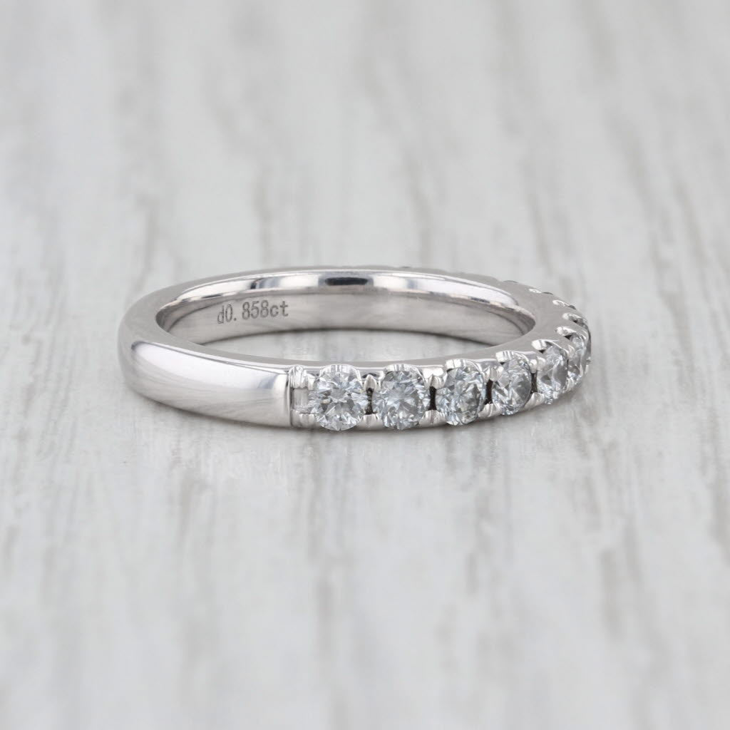New 0.85ctw Diamond Wedding Band 14k Gold Anniversary Ring Size 6.5 Stackable