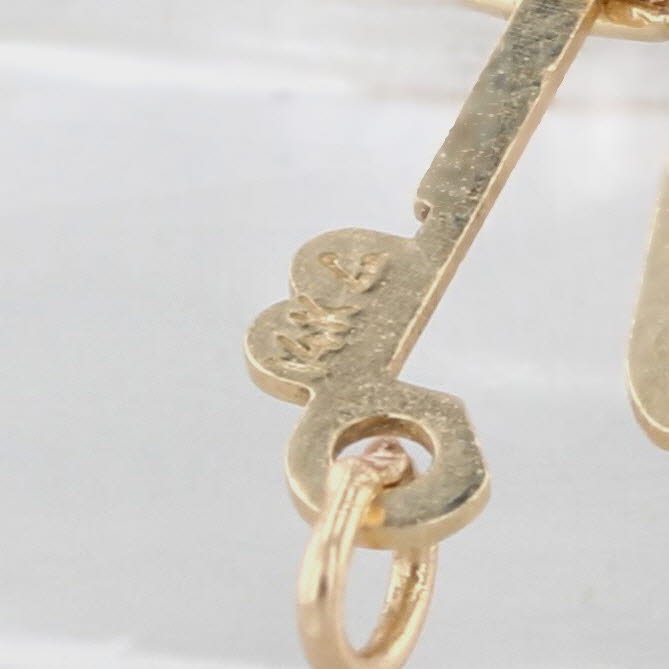 Floral Filigree Pearl Fish Hook Clasp 14k Yellow Gold Jewelry Findings Repair