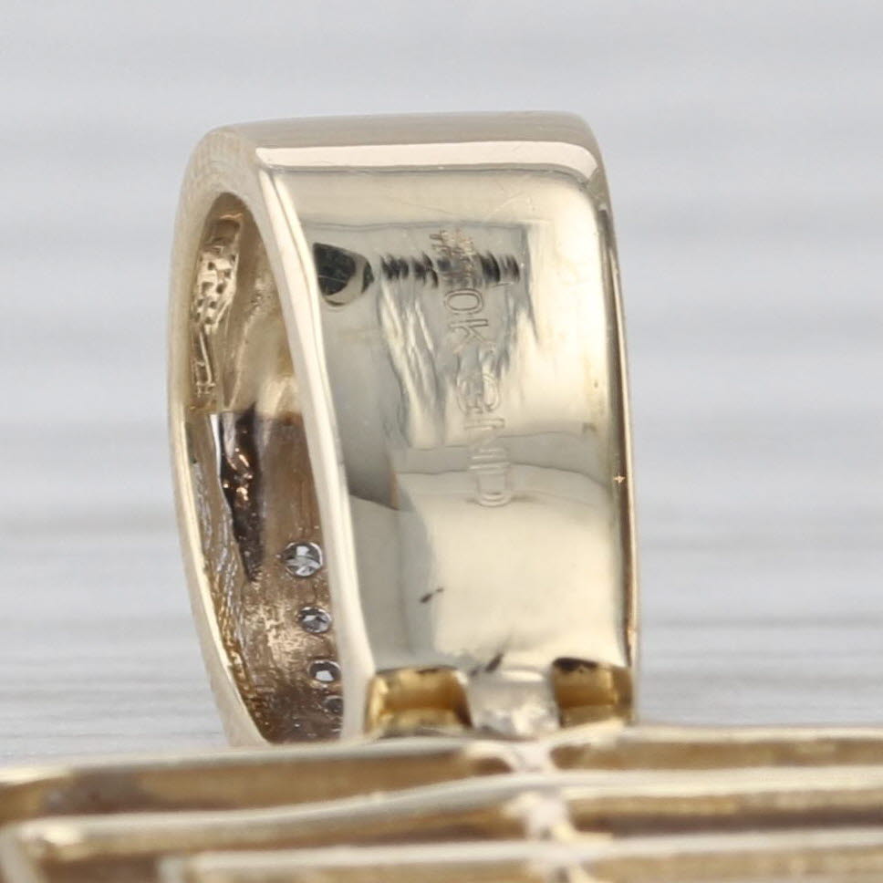 0.79ctw Diamond Halo Engravable Pendant 10k Yellow Gold