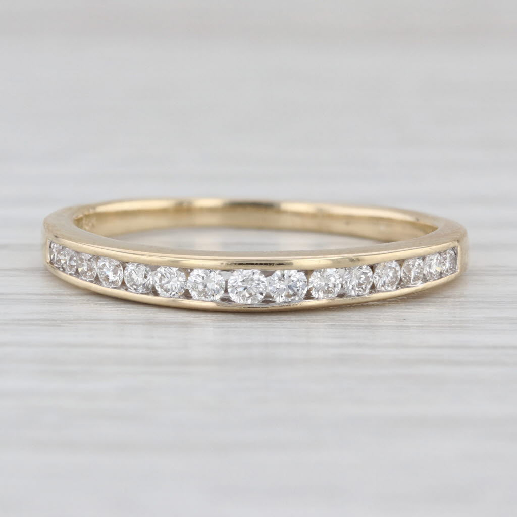 0.30ctw Diamond Wedding Band 14k Yellow Gold Size 8.5 Stackable Ring