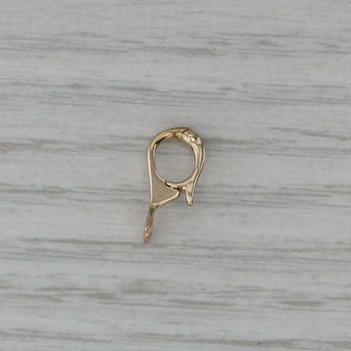 Floral Hinged Pendant Enhancer Clasp 14k Yellow Gold Jewelry Making Findings