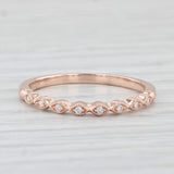 Diamond Stackable Ring 10k Rose Gold Wedding Band Size 7