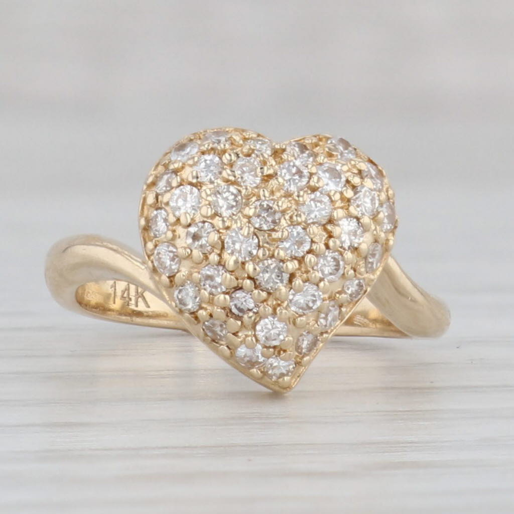 Gray 0.29ctw Diamond Cluster Ring 14k Yellow Gold Size 3.25