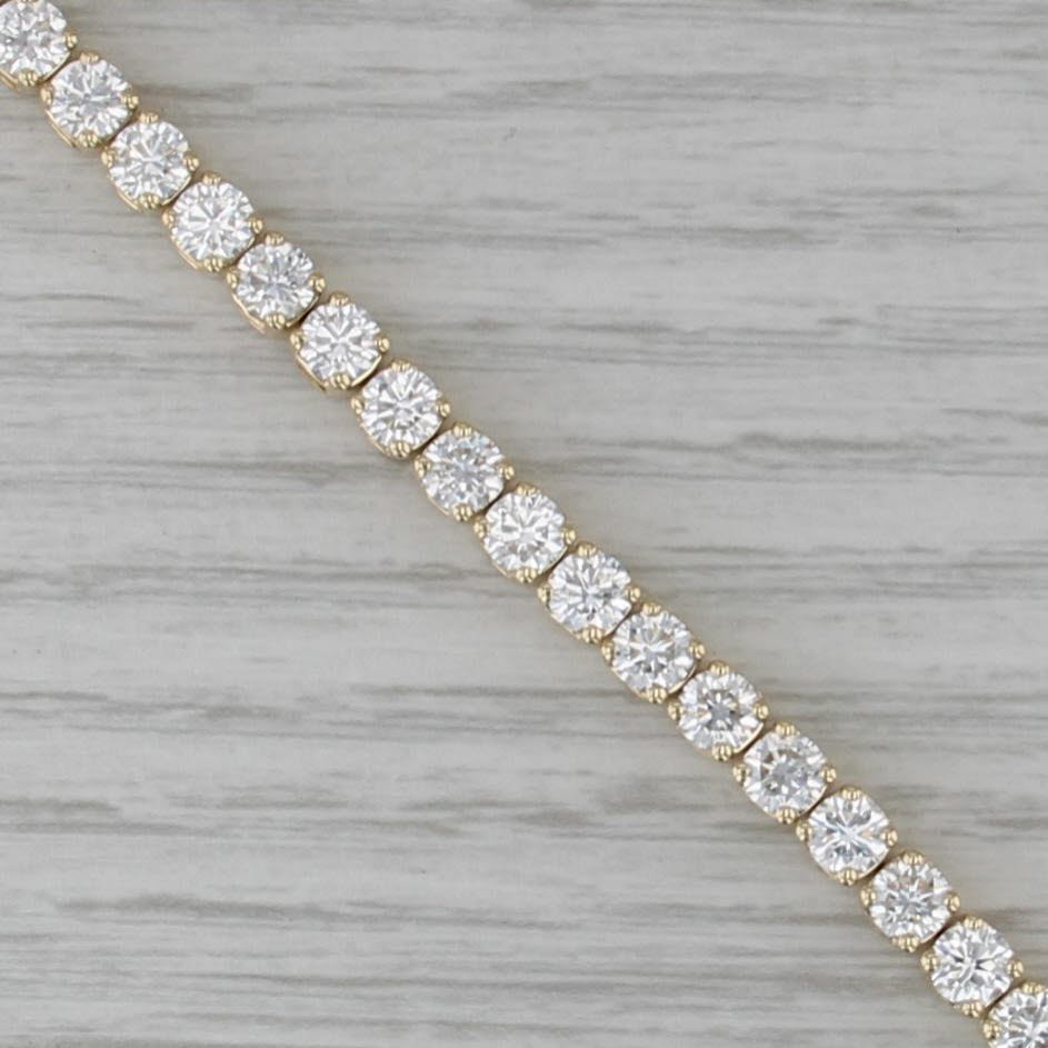 New Lab Grown Diamond Tennis Bracelet 14k Yellow Gold 6.75" 4.3mm