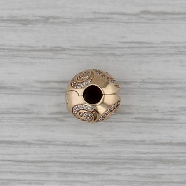 Pandora Mickey Mouse 14k Gold Lock Charm Cubic Zirconia Disney Park Exclusive