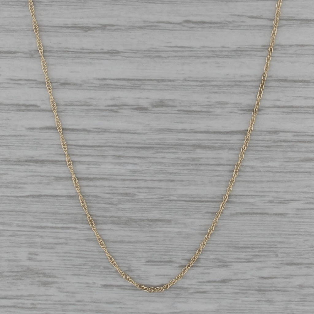 18" Rope Chain Necklace 14k Yellow Gold 1mm