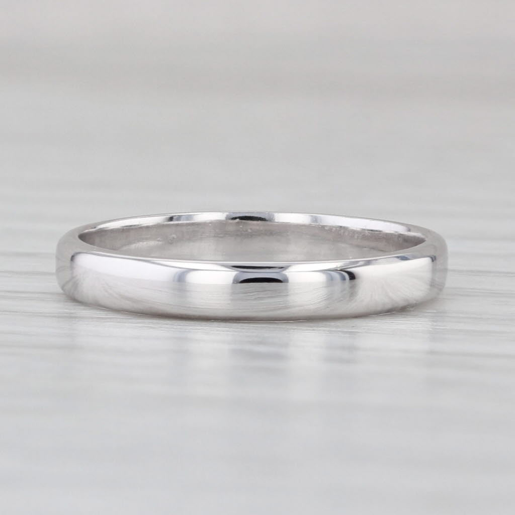 Classic White Gold Wedding Band 14k Size 5 Ring 2.6mm Stackable